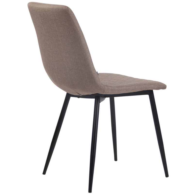 Chaise Telde en tissu taupe