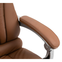 Sedia da ufficio Pacific in similpelle marrone chiaro