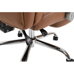 Sedia da ufficio Pacific in similpelle marrone chiaro