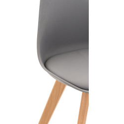 Lot de 4 chaises Linares gris