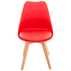 Lot de 4 chaises Linares rouge