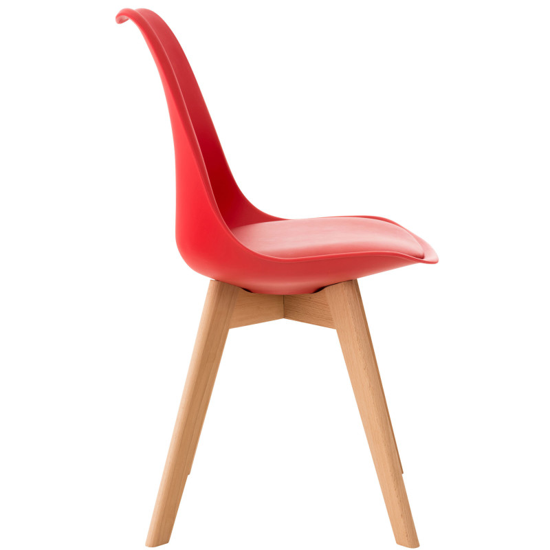 Lot de 4 chaises Linares rouge