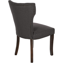Chaise de salle à manger Zadar tissu antique foncé gris foncé