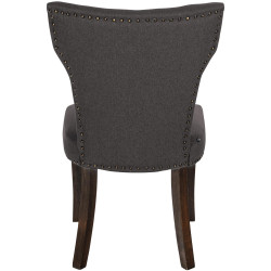 Chaise de salle à manger Zadar tissu antique foncé gris foncé