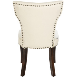 Chaise de salle à manger Zadar tissu antique foncé crème