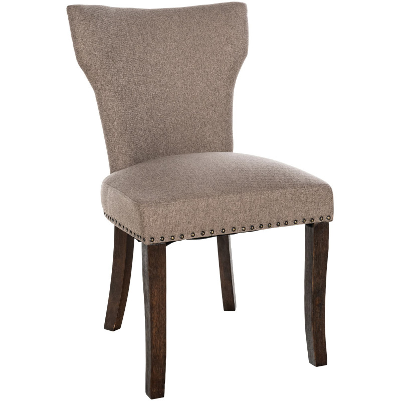 Chaise de salle à manger Zadar tissu antique foncé taupe
