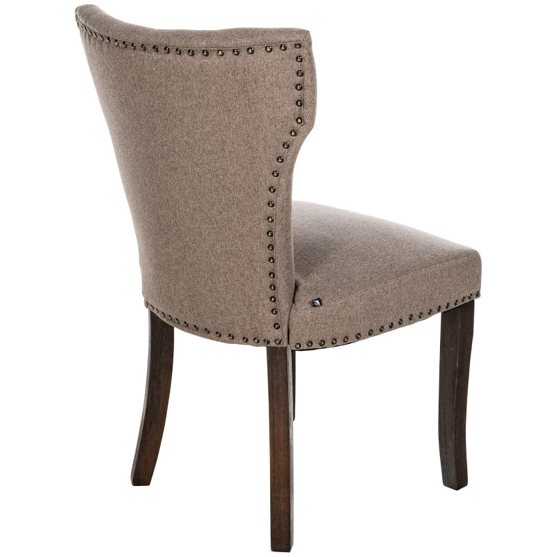 Chaise de salle à manger Zadar tissu antique foncé taupe