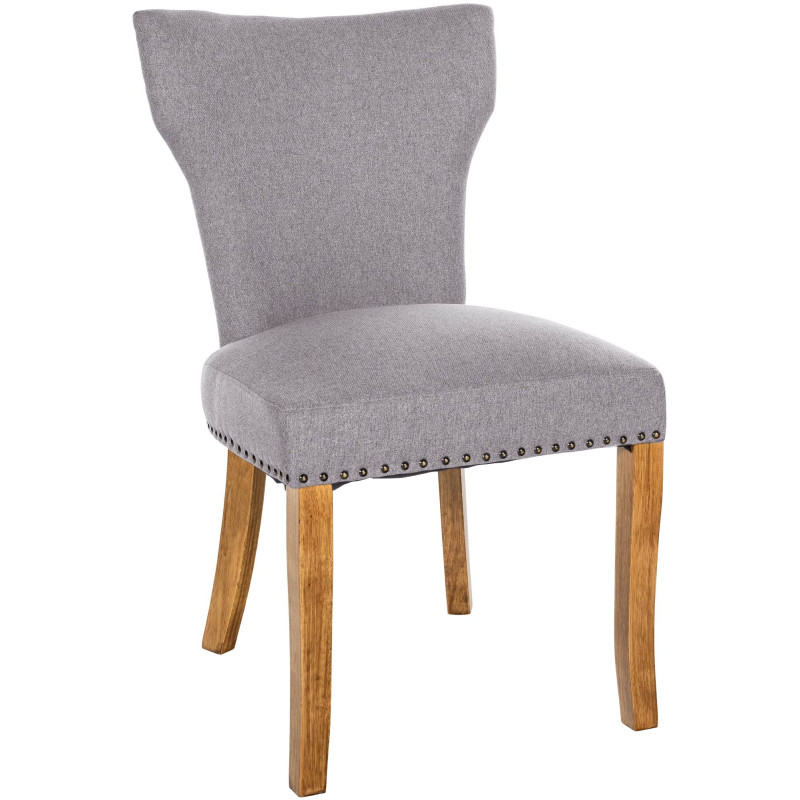 Chaise de salle à manger Zadar tissu antique clair gris