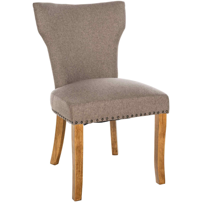 Chaise de salle à manger Zadar tissu antique clair taupe