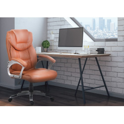 Fauteuil de bureau Texas V2 marron clair