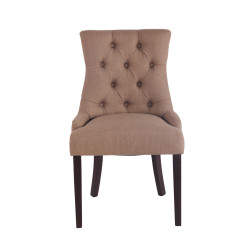 Lot de 2 chaises de salle à manger Aberdeen tissu antique taupe