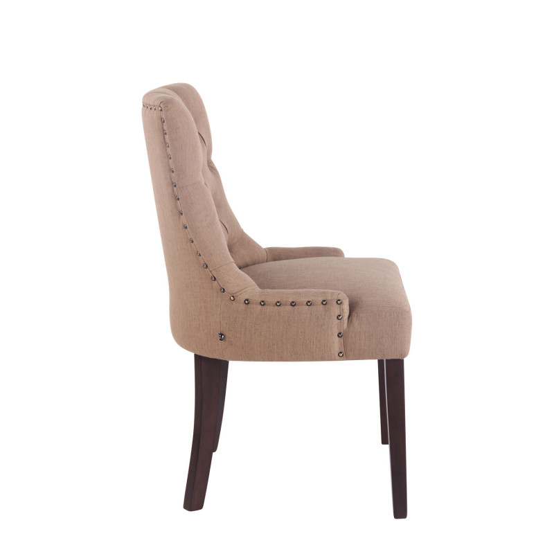 Lot de 2 chaises de salle à manger Aberdeen tissu antique taupe