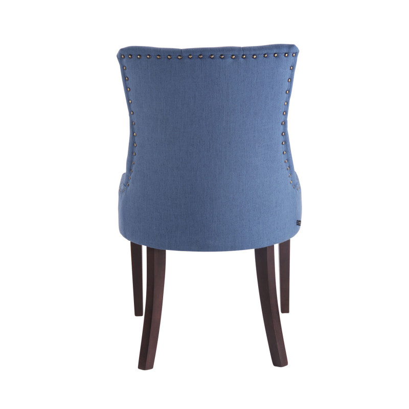 Lot de 2 chaises de salle à manger Aberdeen tissu antique bleu