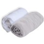 DOMIVA Drap housse + Alese Uni - 100% Coton - Traité Sanitized - Perle - 60 x 120 cm