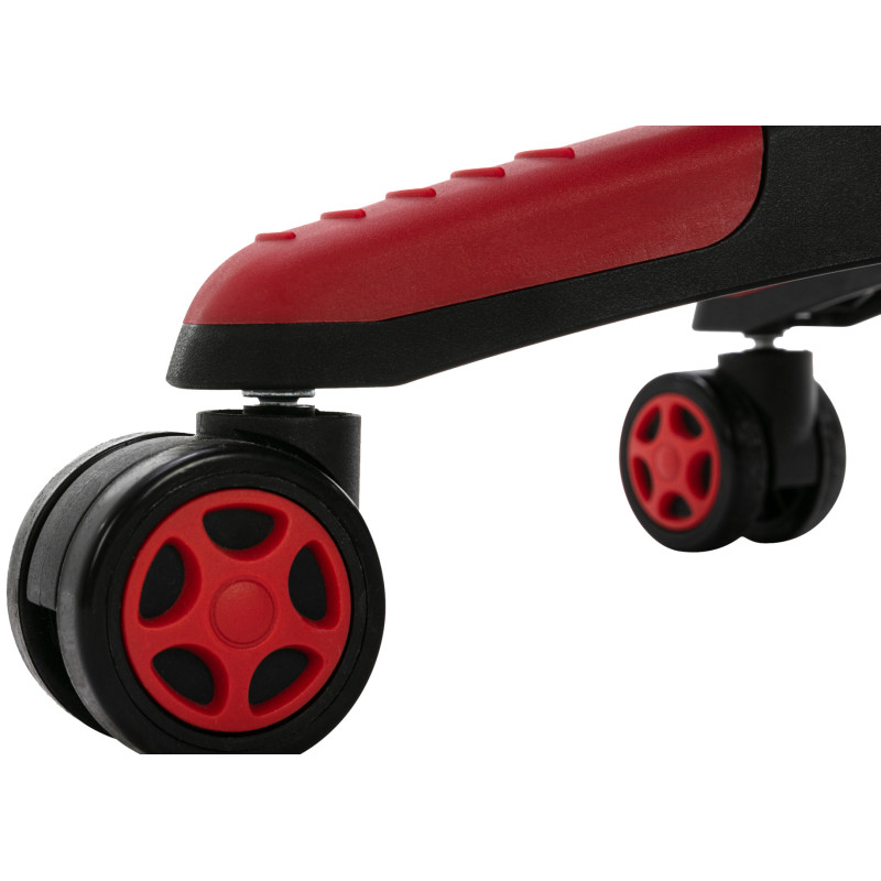 Fauteuil de bureau Clovis simili cuir noir/rouge