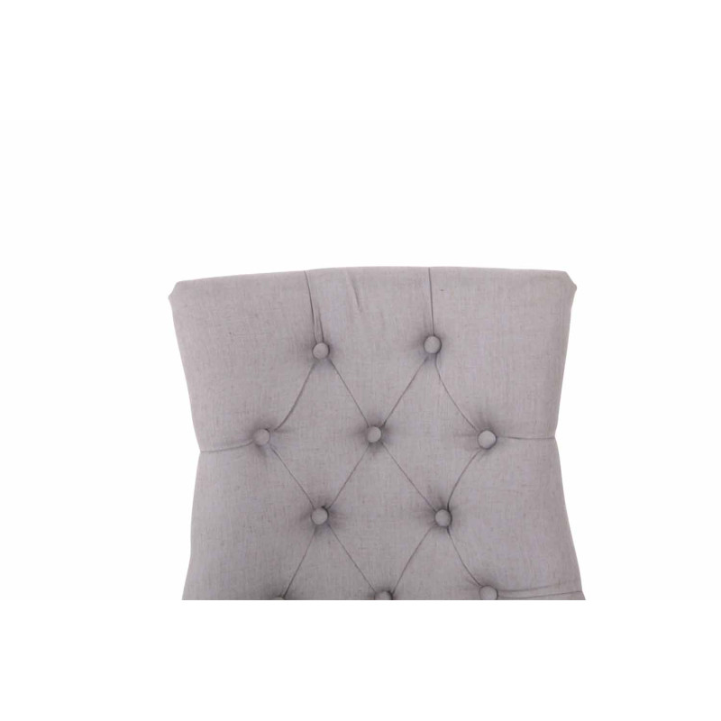 Lot de 2 chaises de salle à manger Aberdeen tissu antique clair gris