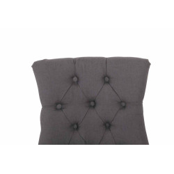 Lot de 2 chaises de salle à manger Aberdeen tissu antique clair gris foncé