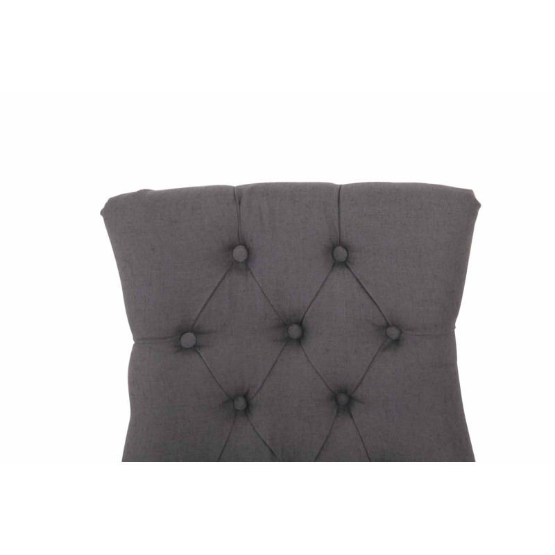 Lot de 2 chaises de salle à manger Aberdeen tissu antique clair gris foncé