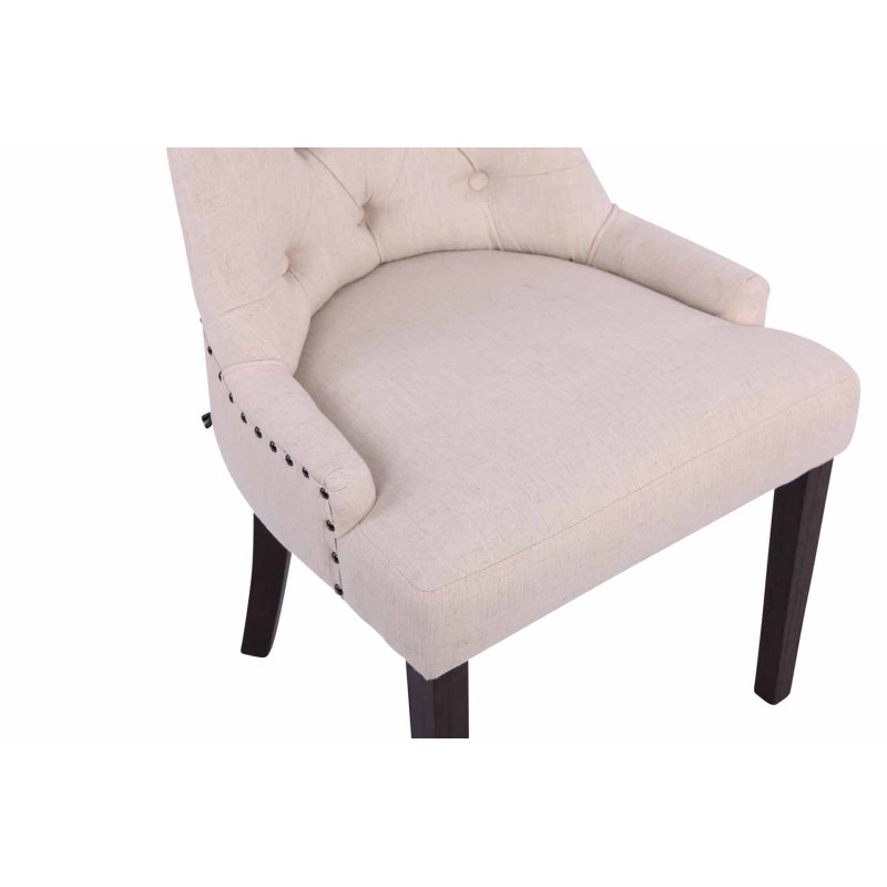 Lot de 2 chaises de salle à manger Aberdeen tissu antique crème