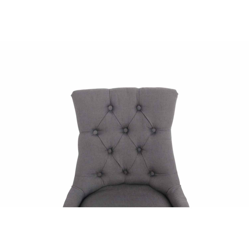 Lot de 2 chaises de salle à manger Aberdeen tissu antique gris foncé