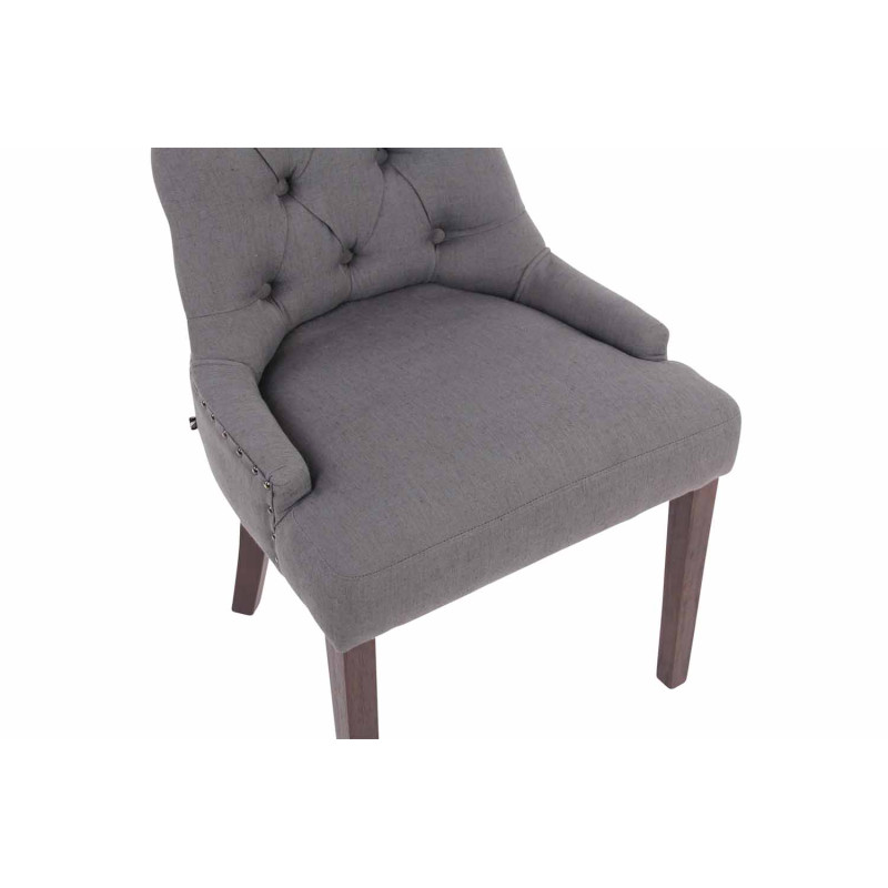 Lot de 2 chaises de salle à manger Aberdeen tissu antique gris foncé