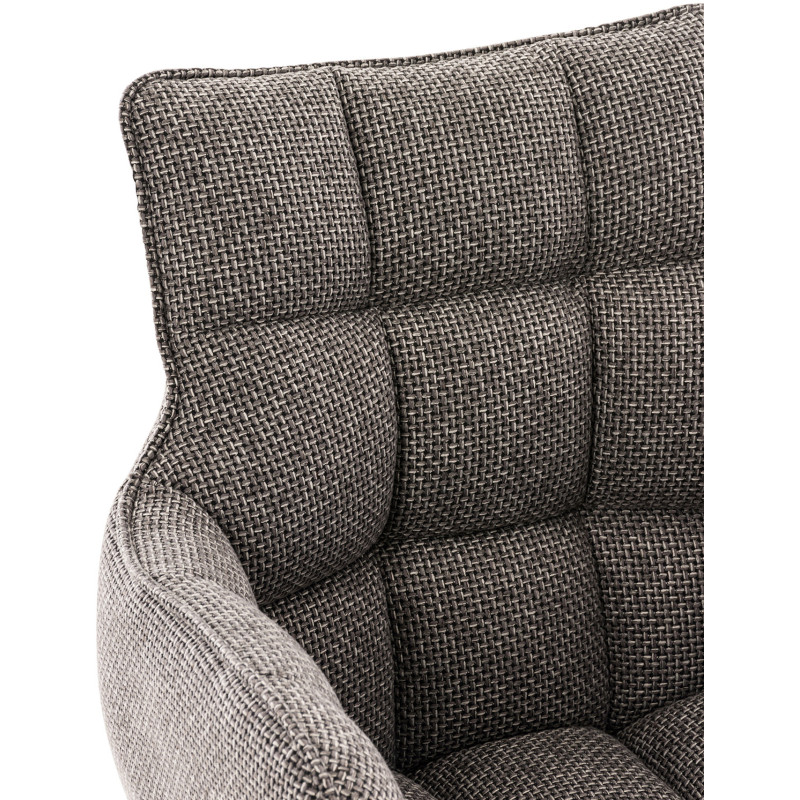 Chaise Tirana tissu noir gris titane