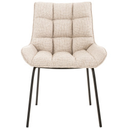 Chaise Saranda tissu noir ivoire