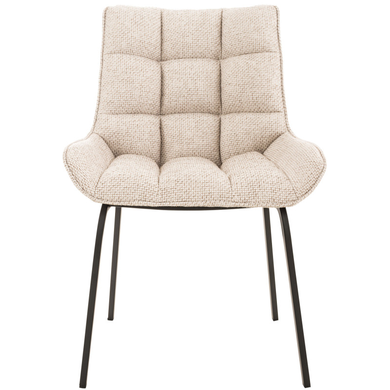 Chaise Saranda tissu noir ivoire