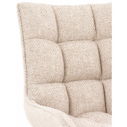 Chaise Saranda tissu noir ivoire