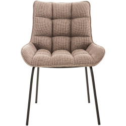 Chaise Saranda tissu noir marron terre