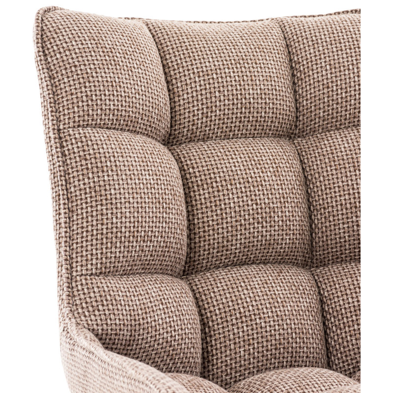 Chaise Saranda tissu noir marron terre