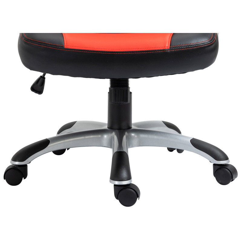 Fauteuil de bureau Foxton, noir/rouge, similicuir