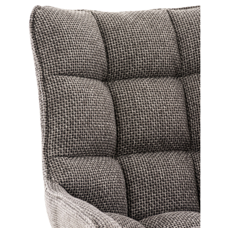 Chaise Saranda tissu noir gris titane