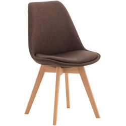 Chaise Linares en tissu brun