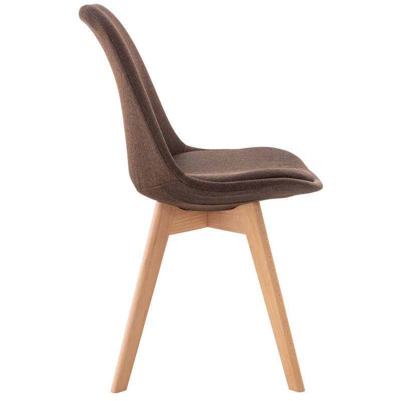 Chaise Linares en tissu brun