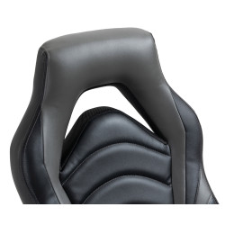 Sedia da ufficio Foxton in finta pelle nero/grigio