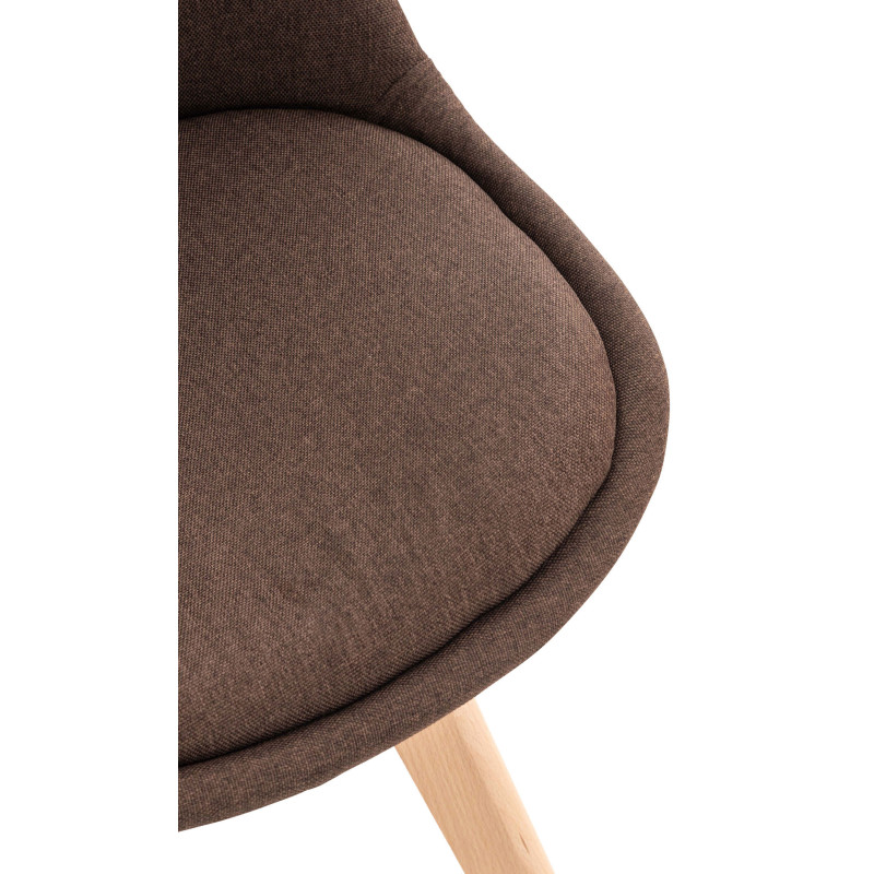 Chaise Linares en tissu brun