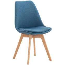 Chaise Linares en tissu bleu