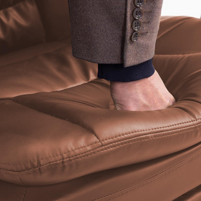 Sedia ufficio XL Troy in similpelle marrone chiaro