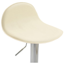 Lot de 2 tabourets de bar Lana V2 chromés crème