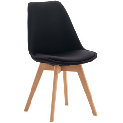 Chaise Linares en tissu noir