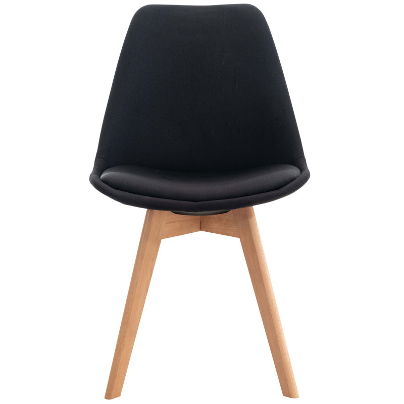 Chaise Linares en tissu noir