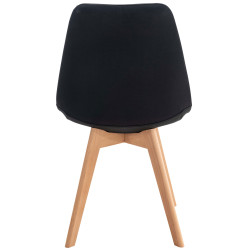 Chaise Linares en tissu noir