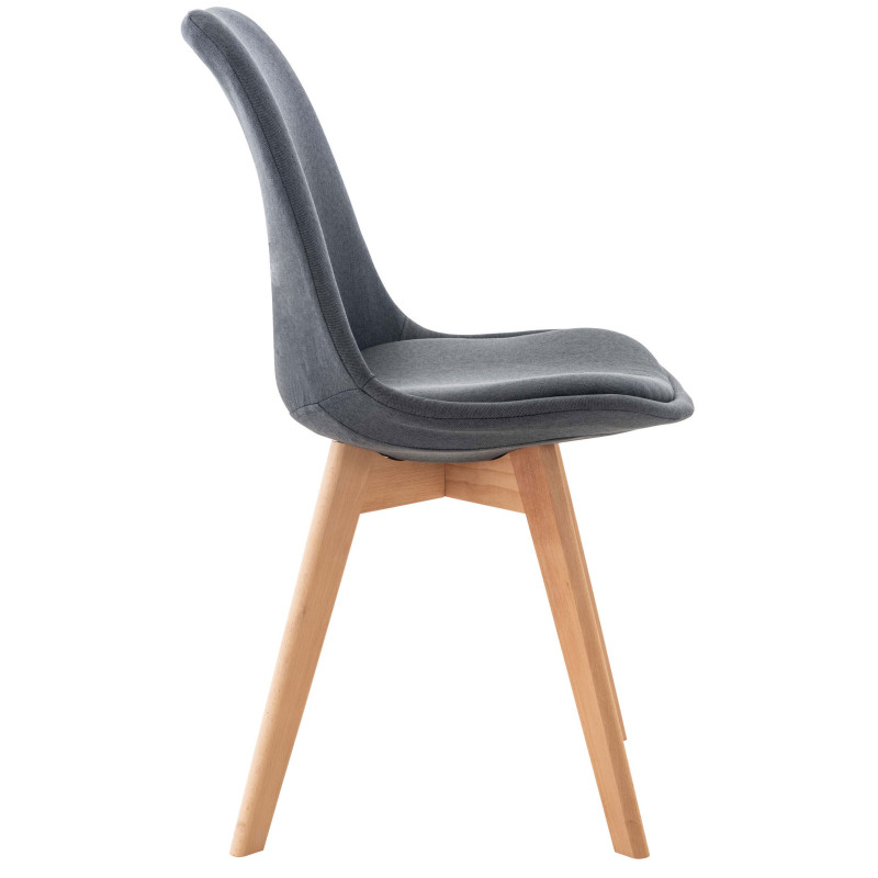 Chaise Linares en tissu gris foncé