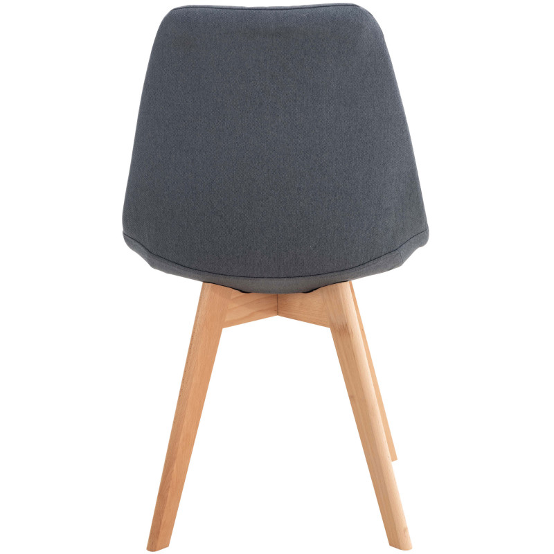 Chaise Linares en tissu gris foncé