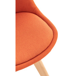 Chaise Linares en tissu orange
