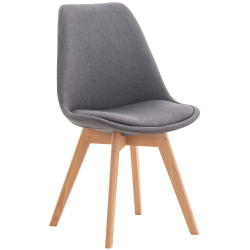 Chaise Linares en tissu gris