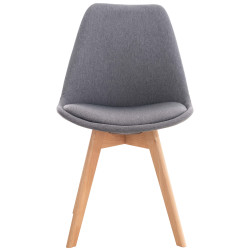 Chaise Linares en tissu gris