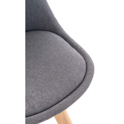 Chaise Linares en tissu gris