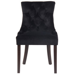 Chaise de salle à manger Aberdeen velours antique noir